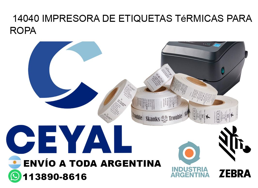 14040 impresora de etiquetas térmicas para ropa