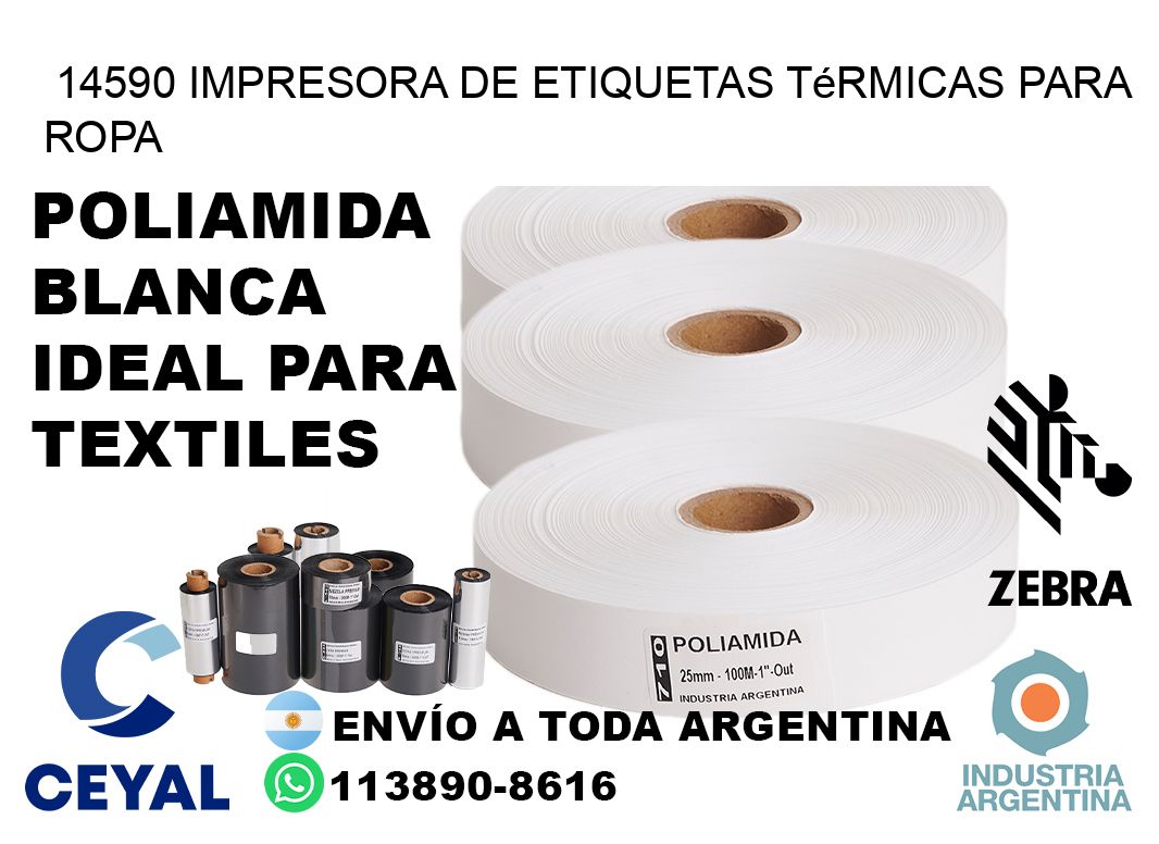 14590 impresora de etiquetas térmicas para ropa