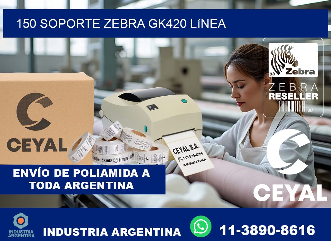 150 soporte zebra gk420 línea