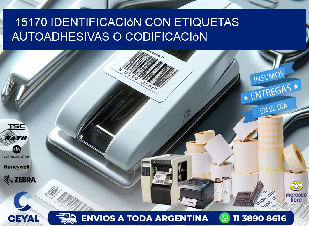 15170 identificación con etiquetas autoadhesivas o codificación