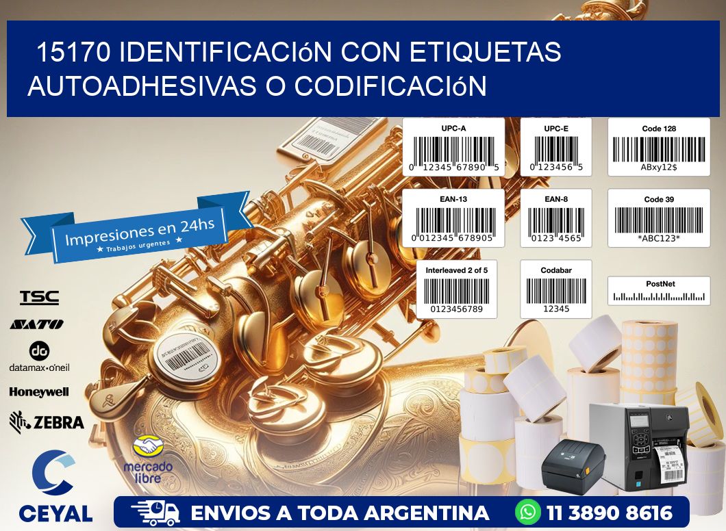 15170 identificación con etiquetas autoadhesivas o codificación