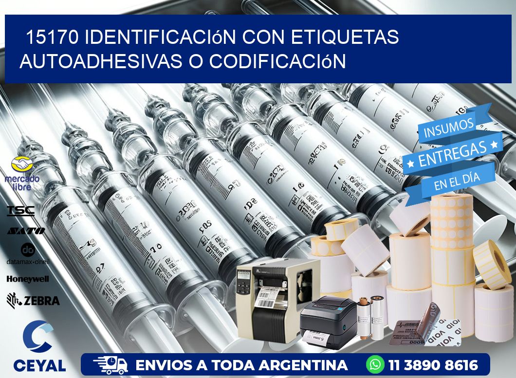 15170 identificación con etiquetas autoadhesivas o codificación