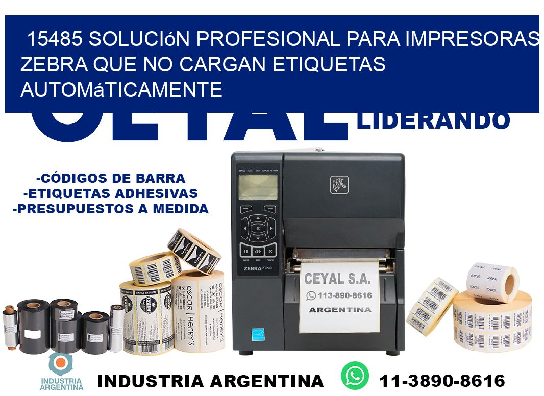 15485 solución profesional para impresoras zebra que no cargan etiquetas automáticamente