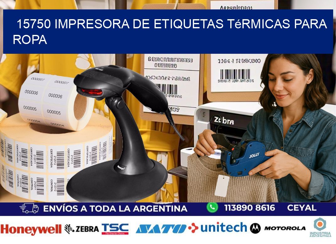 15750 impresora de etiquetas térmicas para ropa
