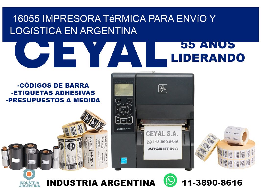 16055 impresora térmica para envío y logística en Argentina