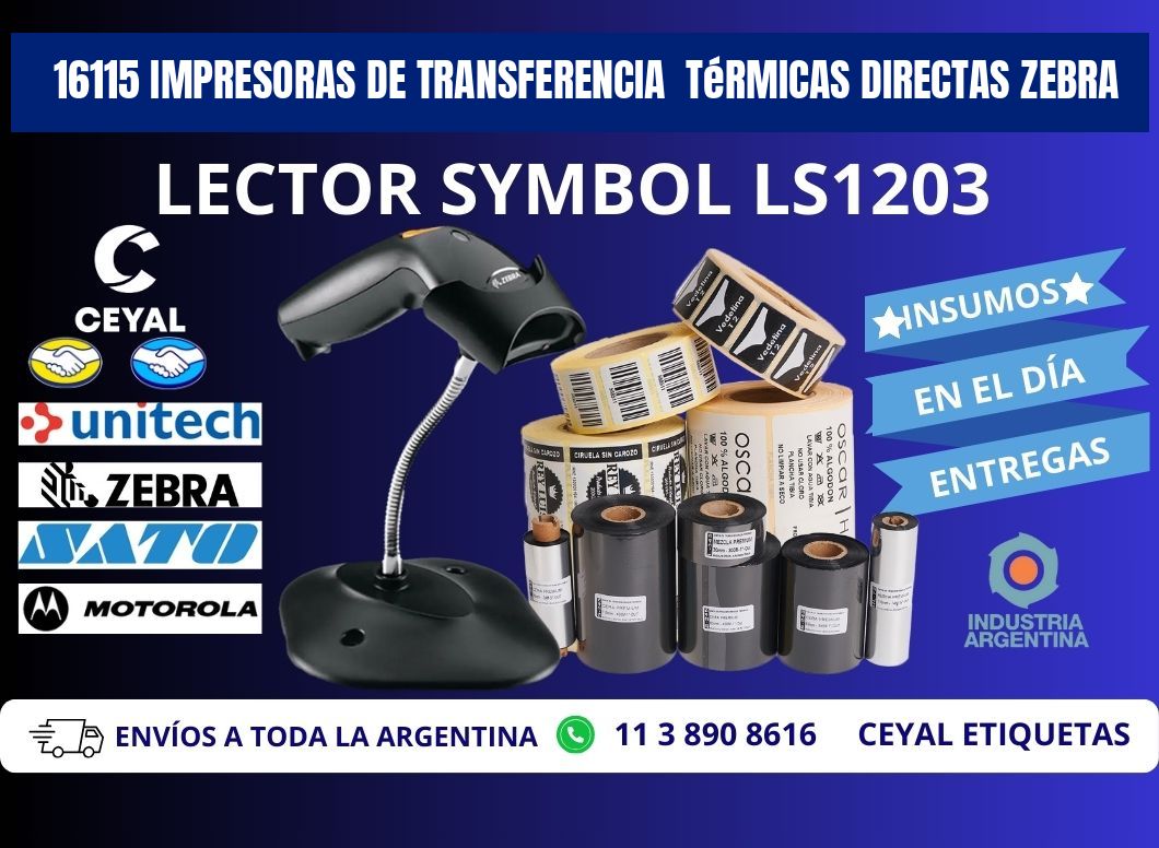 16115 impresoras de Transferencia  térmicas directas zebra