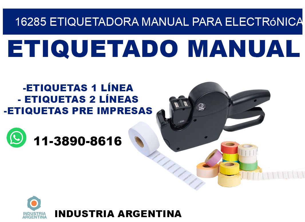 16285 etiquetadora manual para electrónica