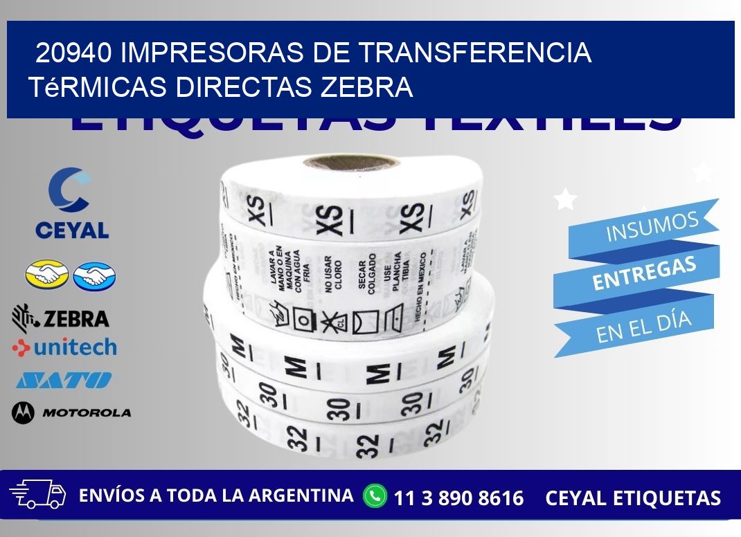 20940 impresoras de Transferencia  térmicas directas zebra