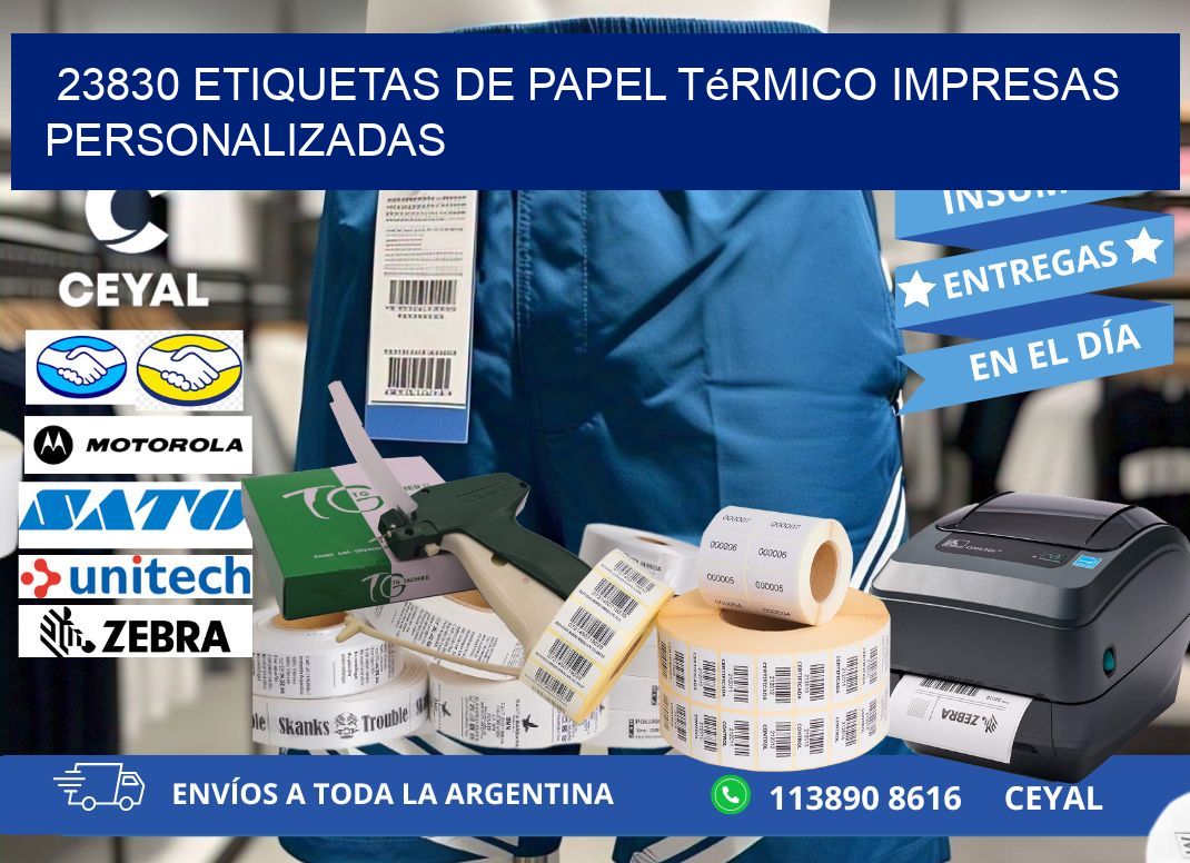 23830 Etiquetas de papel térmico impresas personalizadas