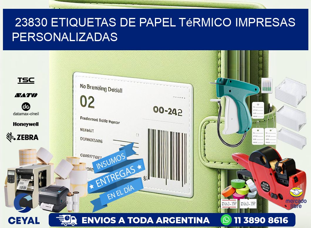 23830 Etiquetas de papel térmico impresas personalizadas