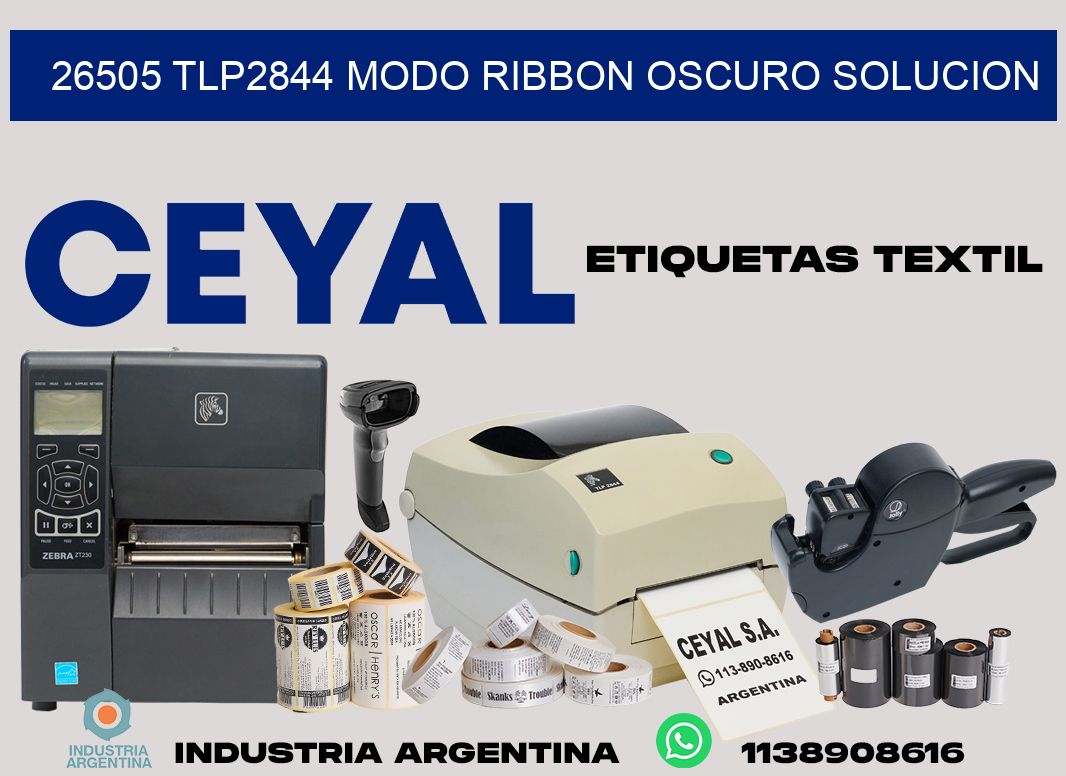 26505 tlp2844 modo ribbon oscuro solucion