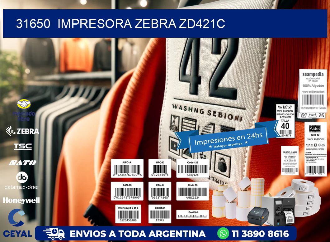 31650 Impresora Zebra zd421c