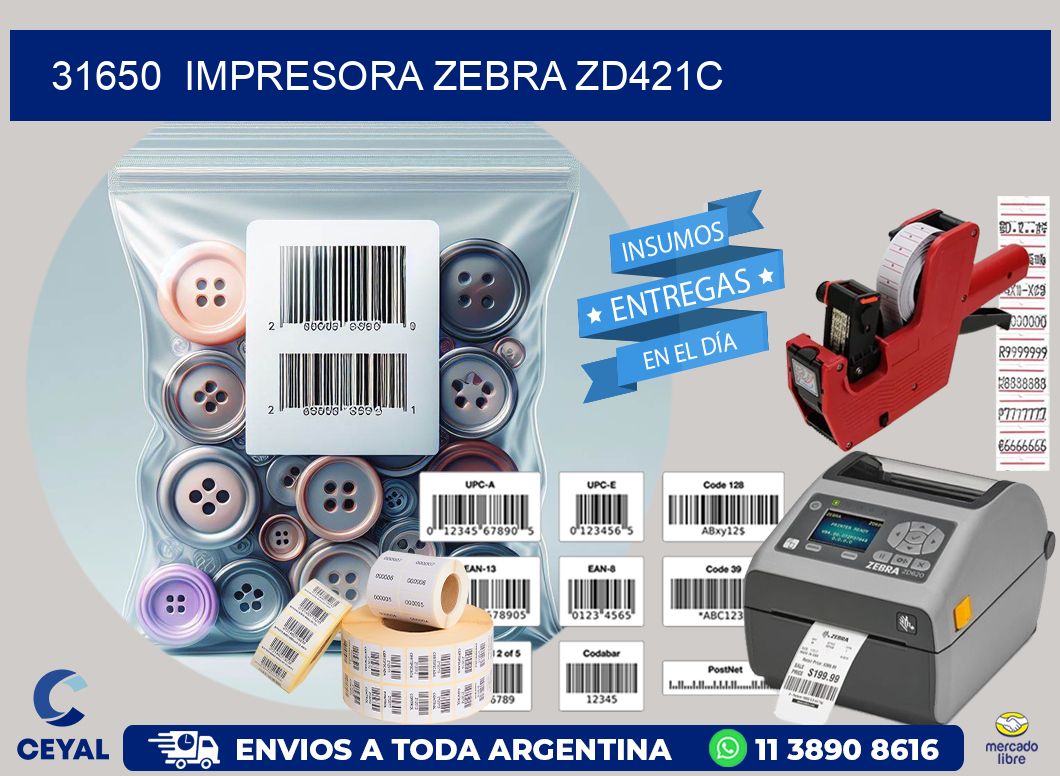 31650 Impresora Zebra zd421c