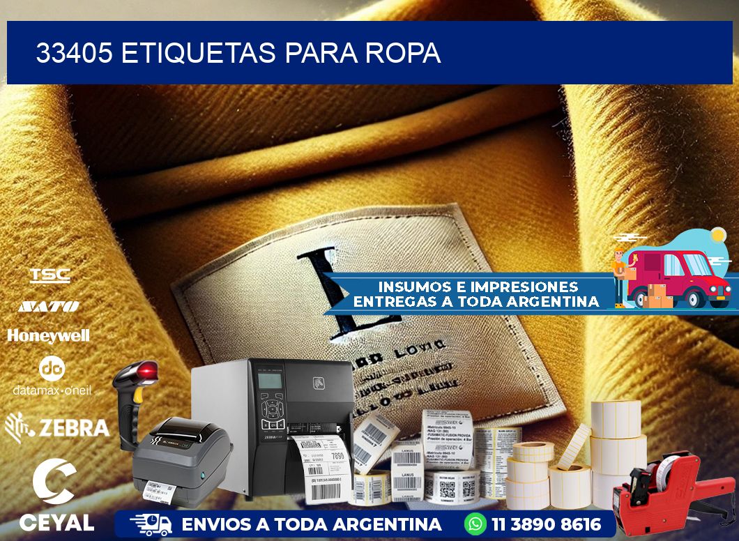 33405 etiquetas para ropa