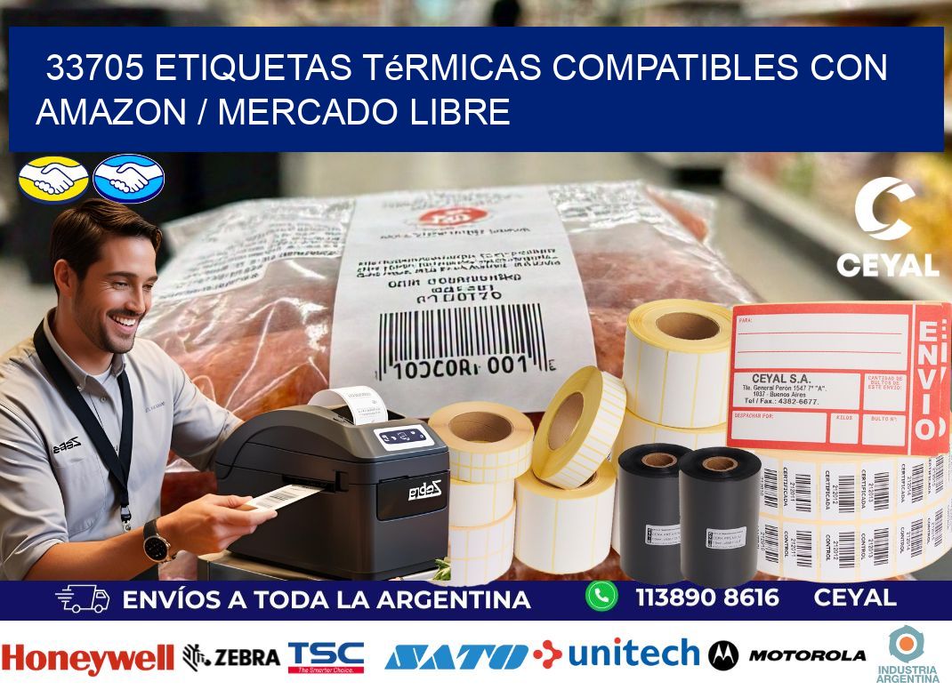 33705 etiquetas térmicas compatibles con Amazon / Mercado Libre