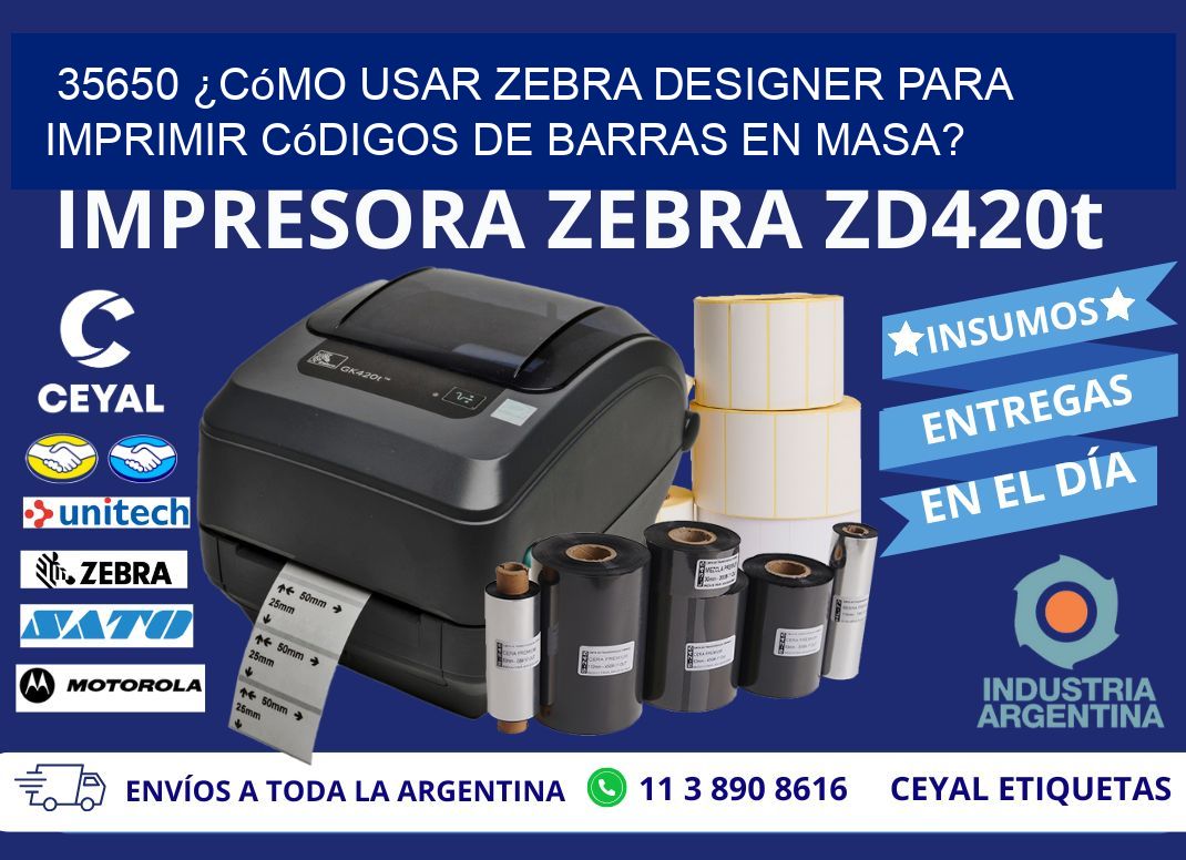 35650 ¿Cómo usar Zebra Designer para imprimir códigos de barras en masa?