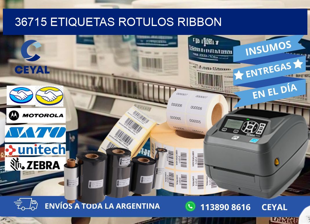 36715 Etiquetas rotulos ribbon