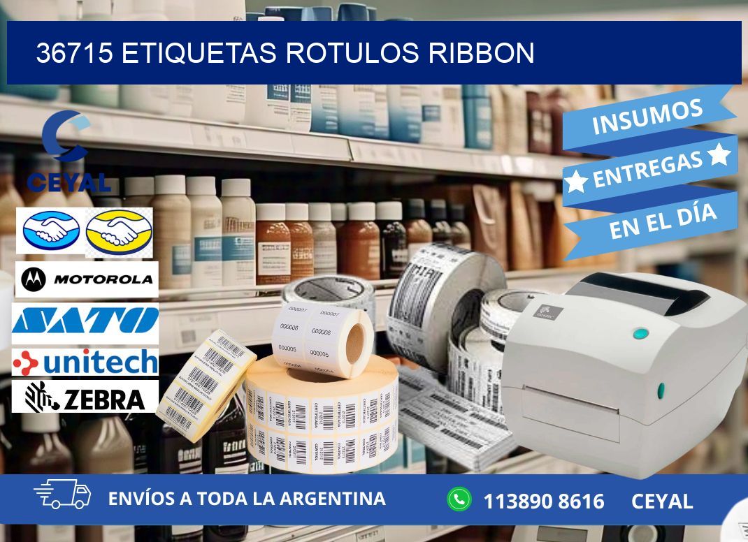 36715 Etiquetas rotulos ribbon