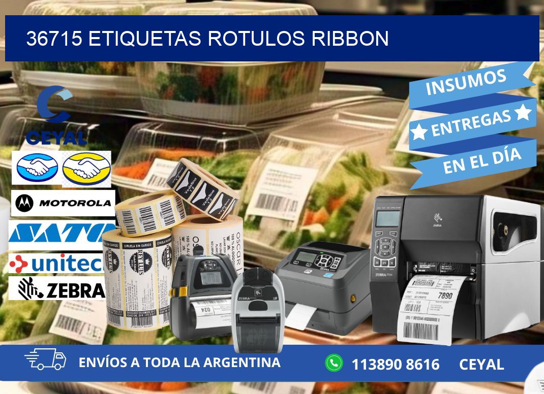 36715 Etiquetas rotulos ribbon