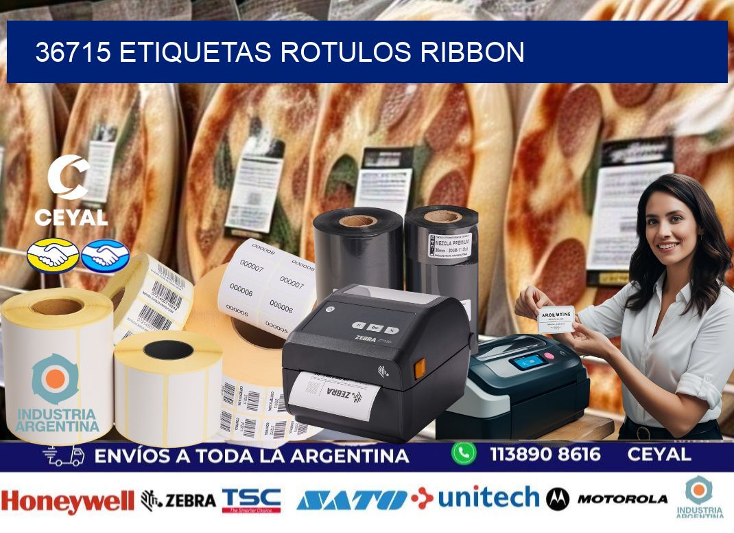 36715 Etiquetas rotulos ribbon