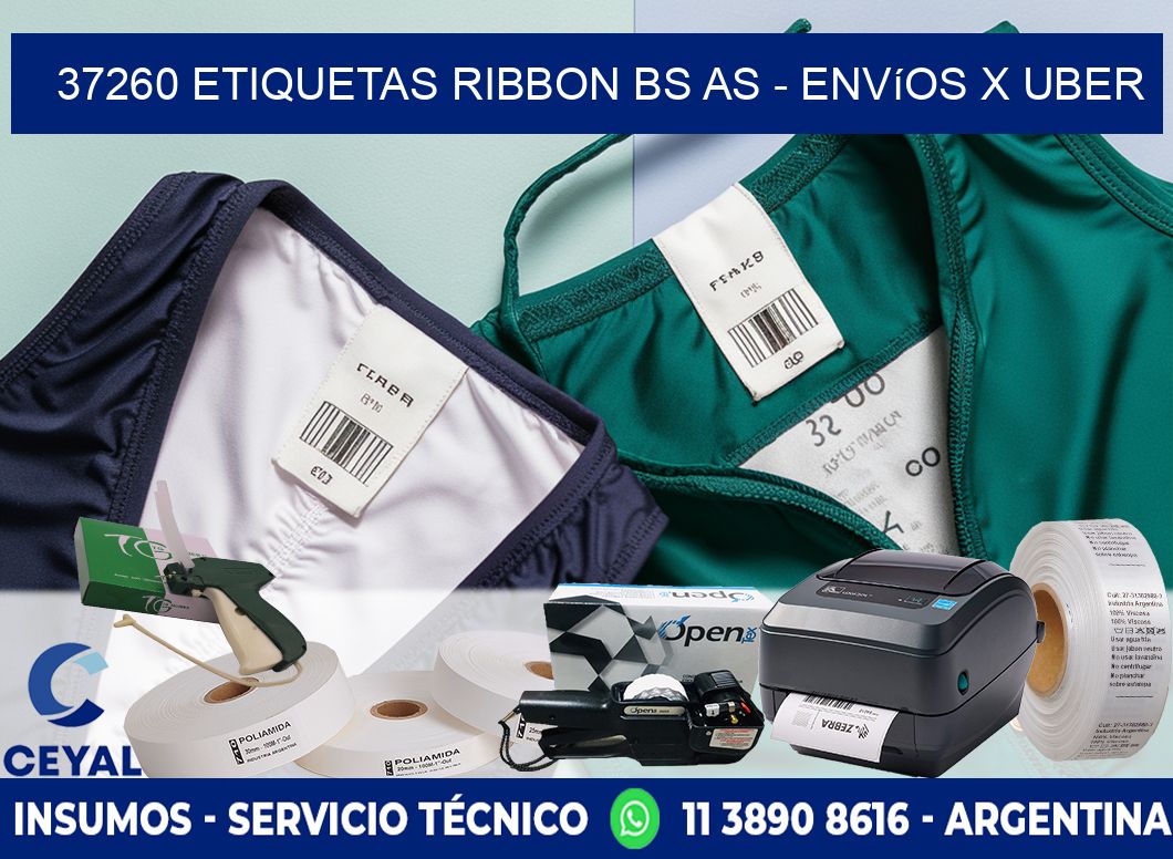 37260 etiquetas ribbon bs as - envíos x uber