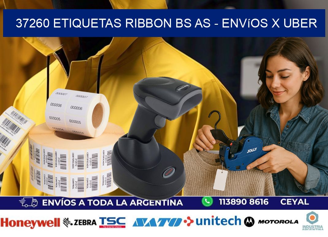 37260 etiquetas ribbon bs as - envíos x uber