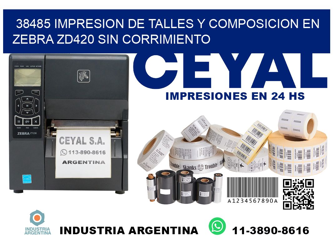 38485 impresion de talles y composicion en zebra zd420 sin corrimiento