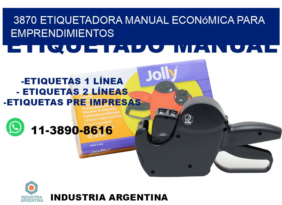 3870 etiquetadora manual económica para emprendimientos