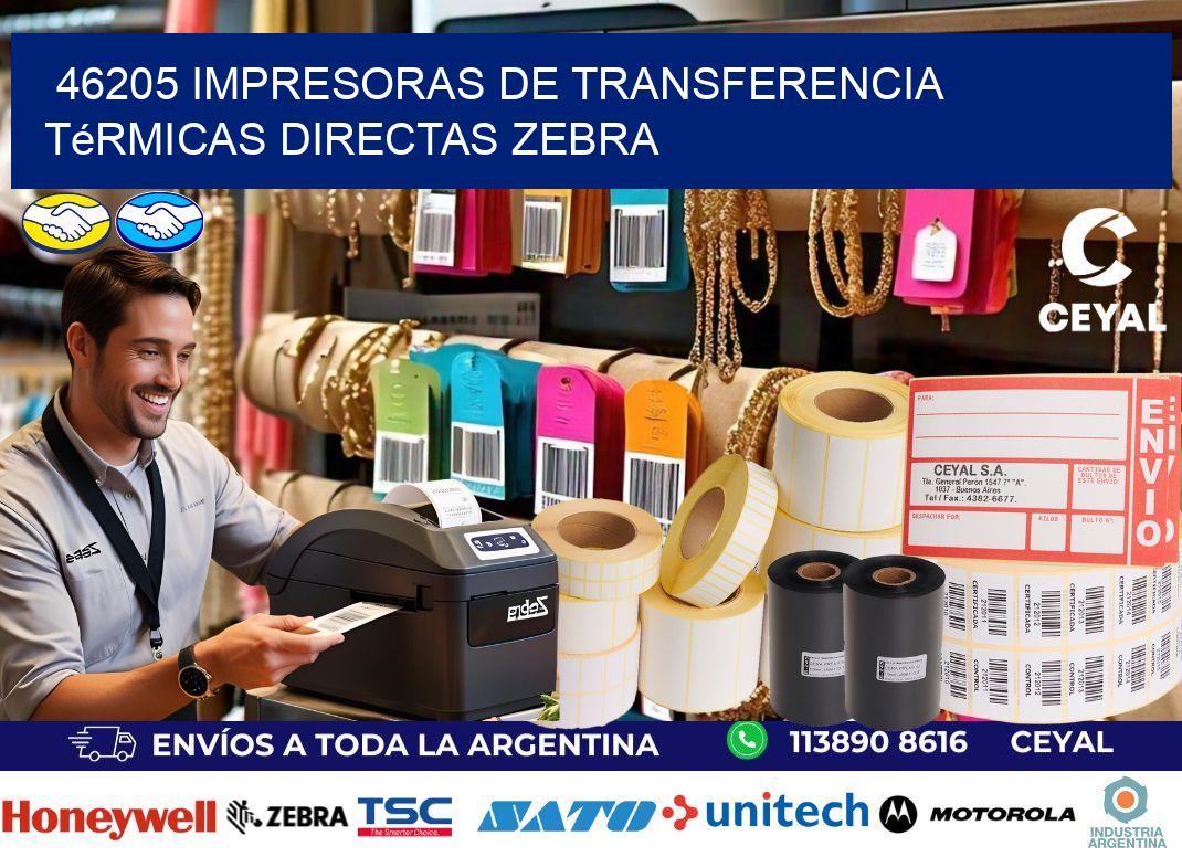 46205 impresoras de Transferencia térmicas directas zebra