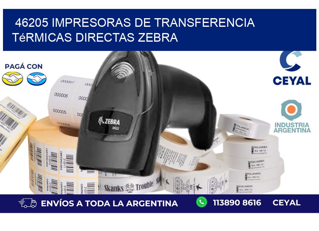46205 impresoras de Transferencia térmicas directas zebra