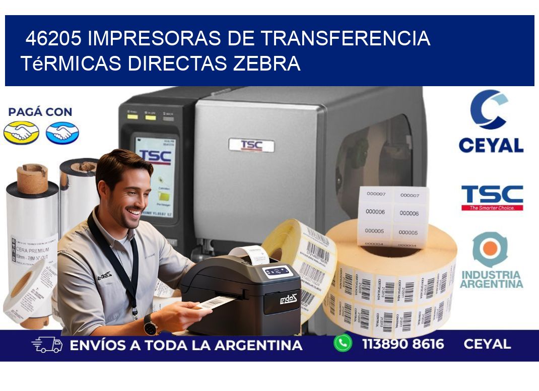 46205 impresoras de Transferencia  térmicas directas zebra