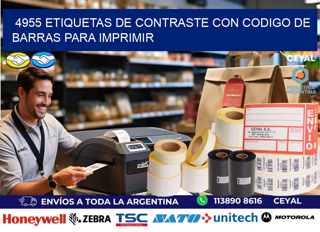 4955 etiquetas de contraste con codigo de barras para imprimir