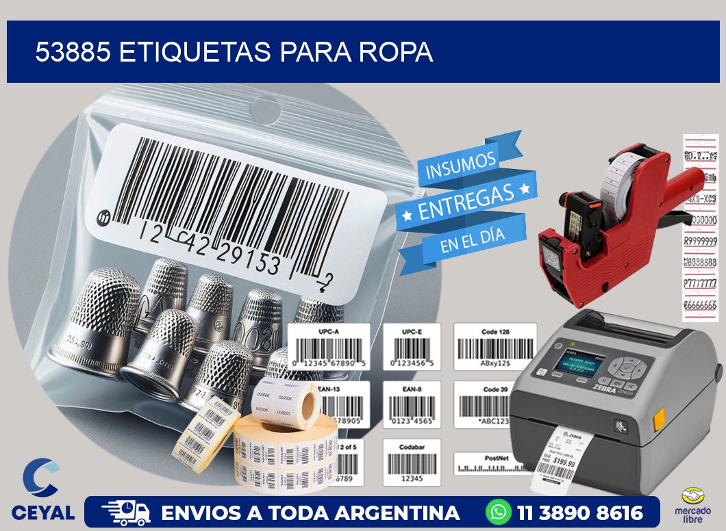 53885 etiquetas para ropa