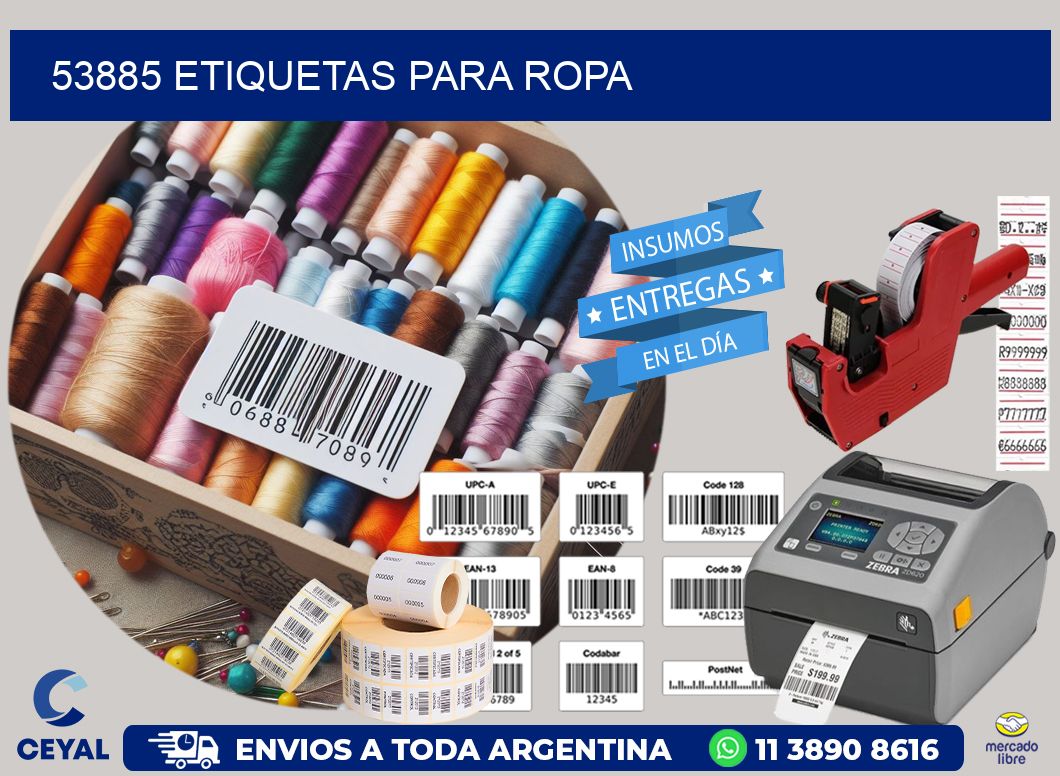 53885 etiquetas para ropa