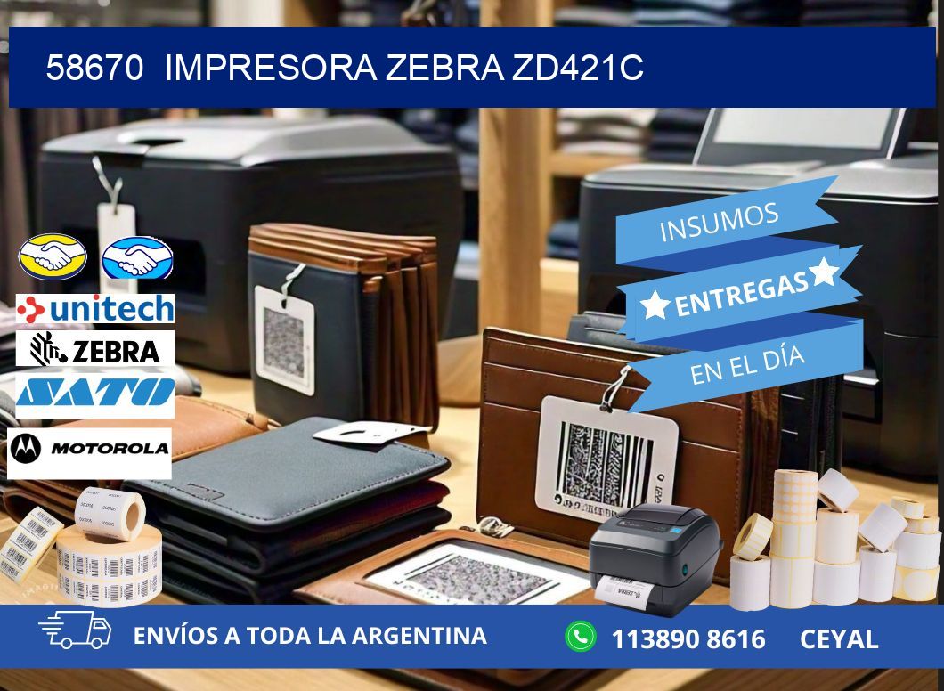 58670 Impresora Zebra zd421c