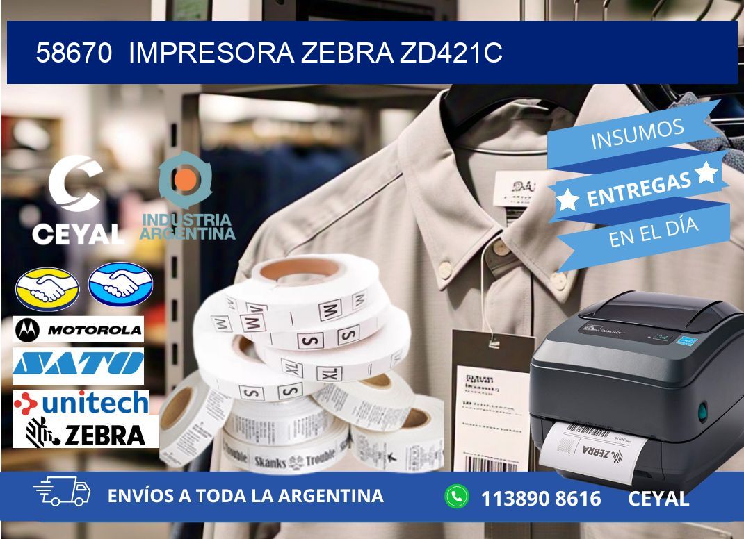58670 Impresora Zebra zd421c