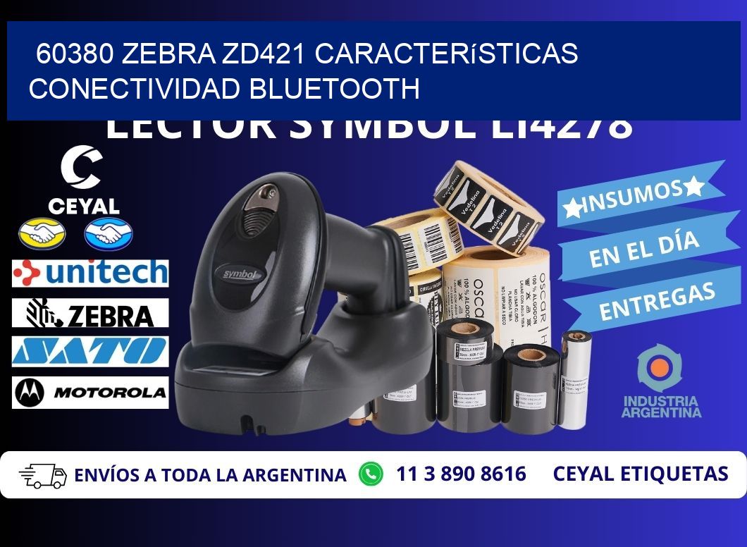 60380 Zebra ZD421 características conectividad Bluetooth