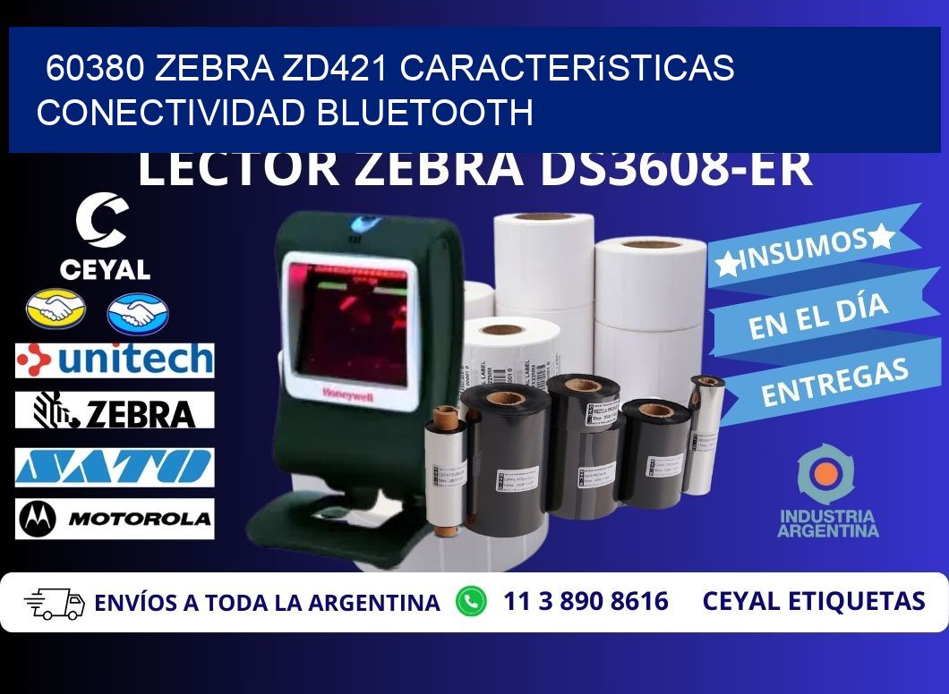 60380 Zebra ZD421 características conectividad Bluetooth