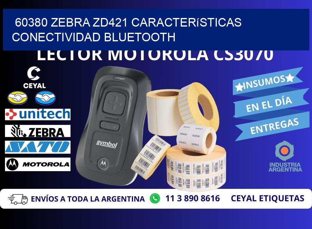 60380 Zebra ZD421 características conectividad Bluetooth