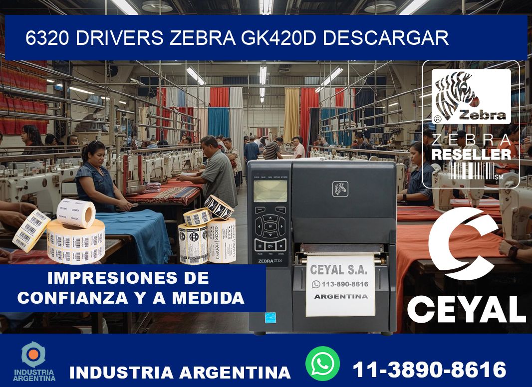 6320 drivers zebra gk420d descargar