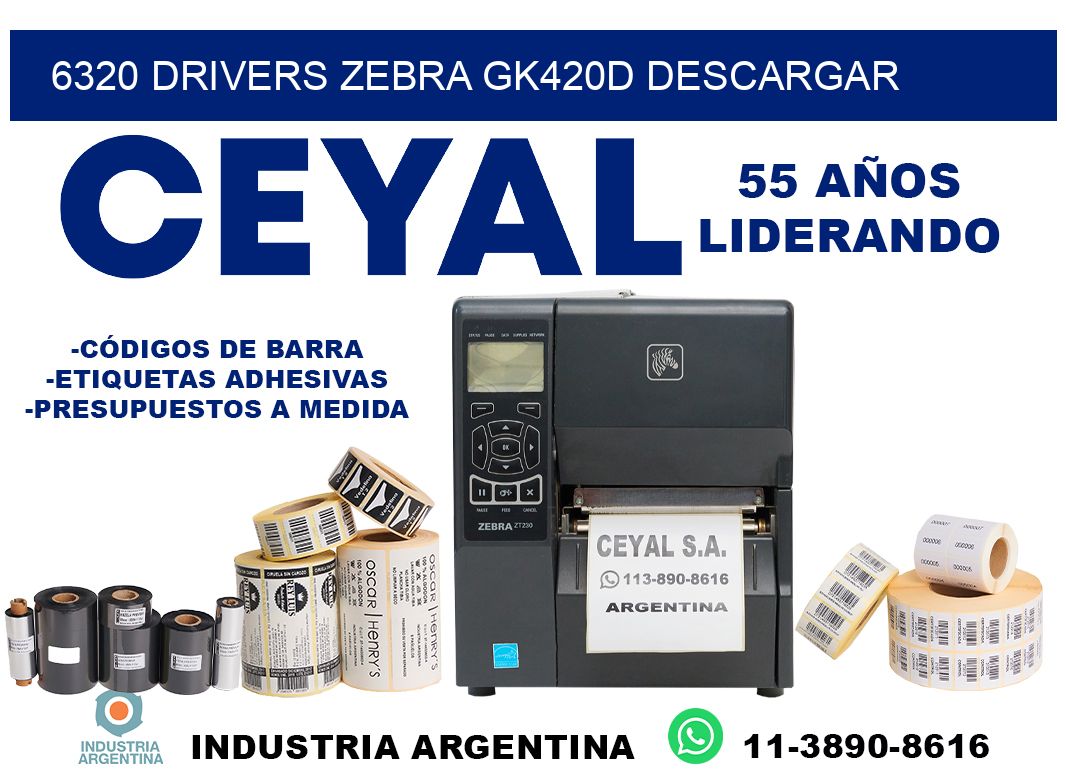 6320 drivers zebra gk420d descargar