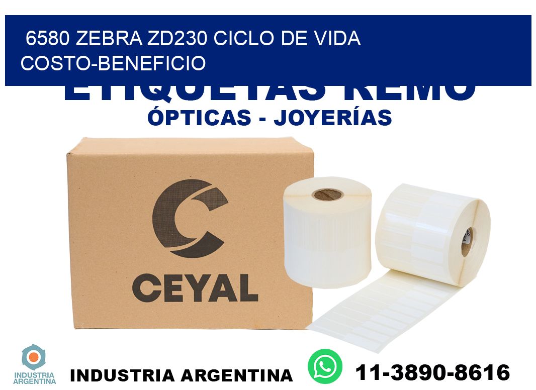 6580 Zebra ZD230 ciclo de vida costo-beneficio