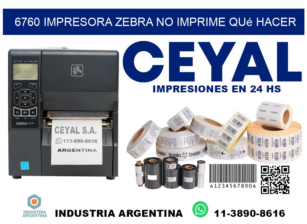 6760 impresora zebra no imprime qué hacer