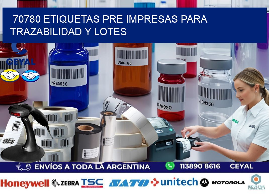 70780 etiquetas pre impresas para trazabilidad y lotes