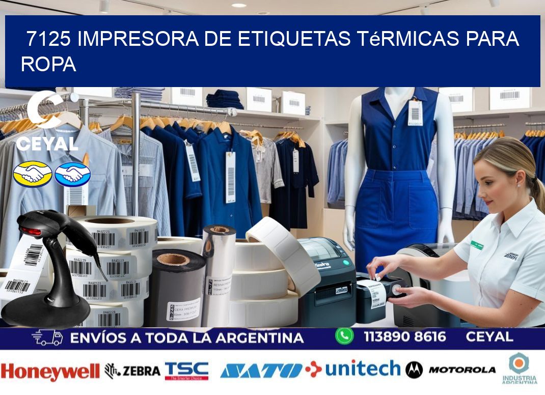 7125 impresora de etiquetas térmicas para ropa