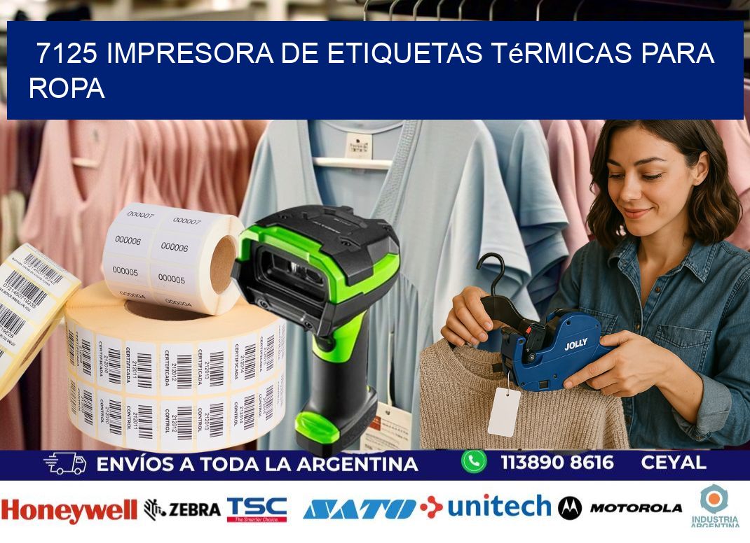 7125 impresora de etiquetas térmicas para ropa