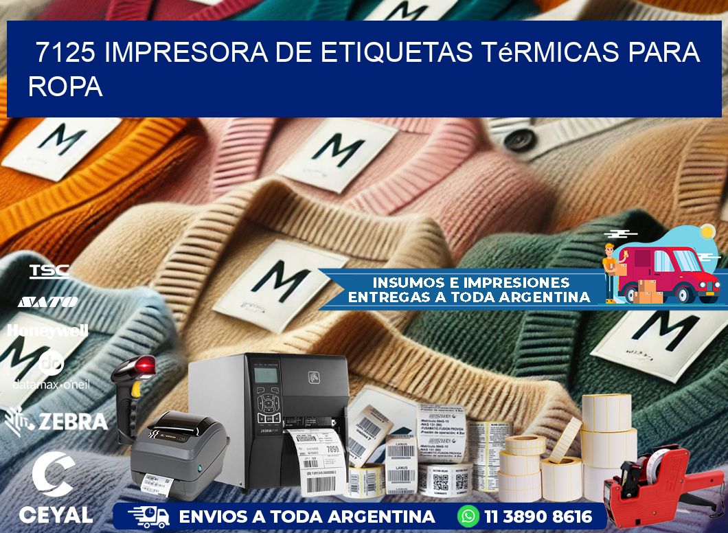 7125 impresora de etiquetas térmicas para ropa