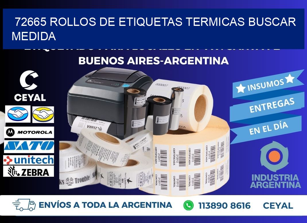 72665 rollos de etiquetas termicas buscar medida