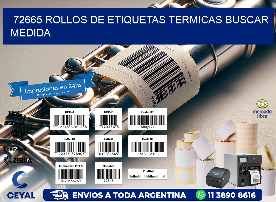 72665 rollos de etiquetas termicas buscar medida