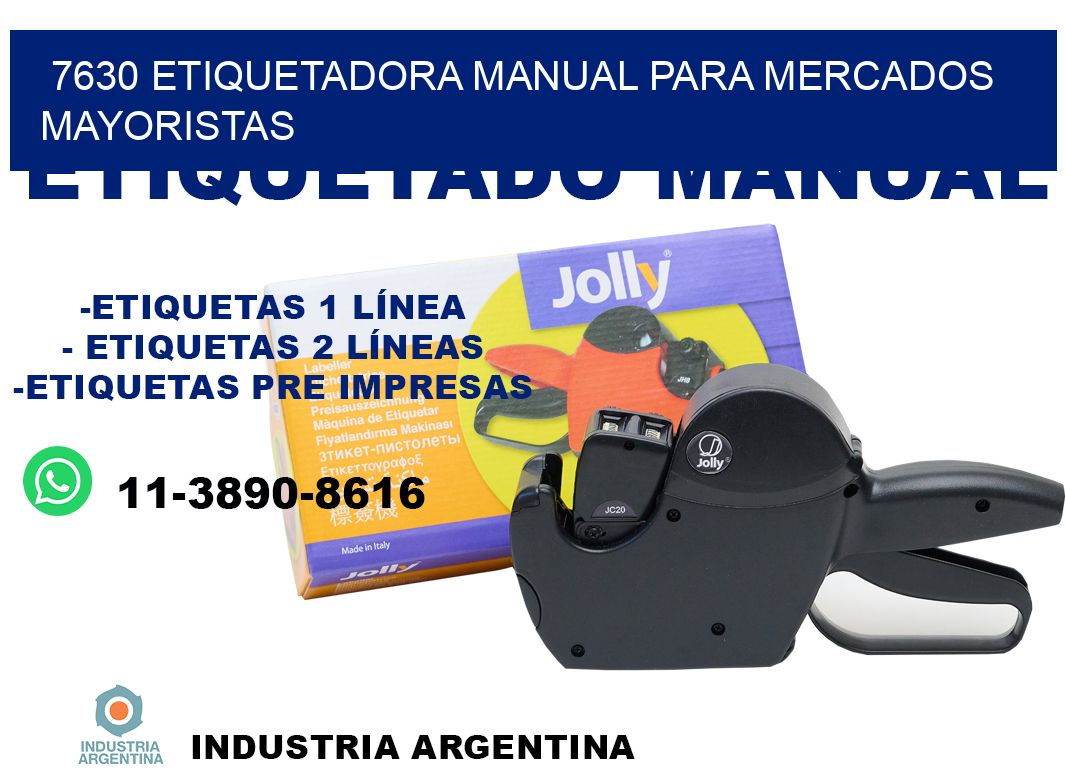 7630 etiquetadora manual para mercados mayoristas